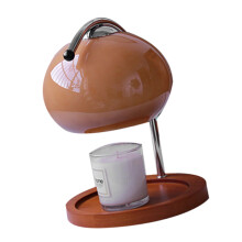 Lampada per sciogliere la cera con base in legno, lampada per candele aromatiche dal design retrò, luce dimmerabile per riscaldare fragranze