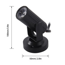 LED-Bühnenstrahler, tragbarer Bühneneffektstrahler, einstellbarer Abstrahlwinkel, robustes Kunststoffmaterial, kompaktes Mini-Design