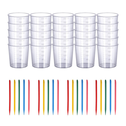 Smooth Surfaces Plastic Resin Stirring Container For-200ml