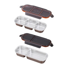 Stainless Steels Multi Compartment Food Container 2-black cover