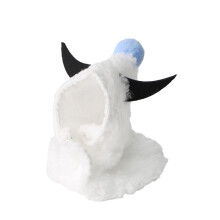 Winter Bird Plush Cloak Parrots Costume for-blue white S