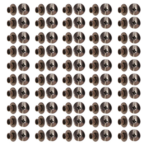 50Pcs Multiprupose Iron Screws Rivets for-black 9.5MM 5MM 4MM
