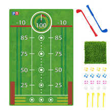 Kids' Interactive Golf Toy Set for Ages 3, Indoor Outdoor Sports Game with 2 Clubs, 16 Sticky Balls, 4 Targets, and 1 Putting Mat