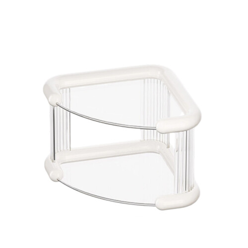 Easy Move Plastic Cup Storage Shelf For Kitchen-Double 1