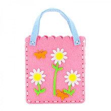 2 x Sewing Kit for Children, NonWoven Bags, Accessories for Making Purses, Gift Bags for Girls, Accessories for Making Bags