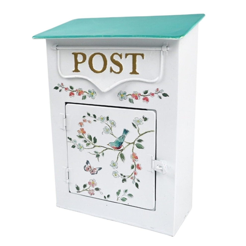Lockable Mailbox, Iron Mailbox, Outdoor Mailbox, Outdoor Mailbox For Small Packages, Mail, Letters, Mailbox For Outside, 22.8*13*31Cm, White 9412369142719