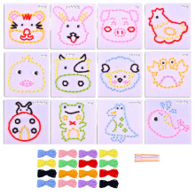 Sewing kit for kids, sewing cards for children aged 3 to 5 Knitting set with laces