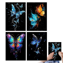 Rainbow Scratch Art Paper, GlowintheDark Sketch Art Craft Paper A4 Kit for Kids