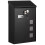 Wallmounted lockable vintage mailbox, stainless steel, large black 1