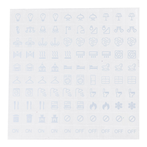 Waterproof Light Switchs Labels Sticker Transparent-white
