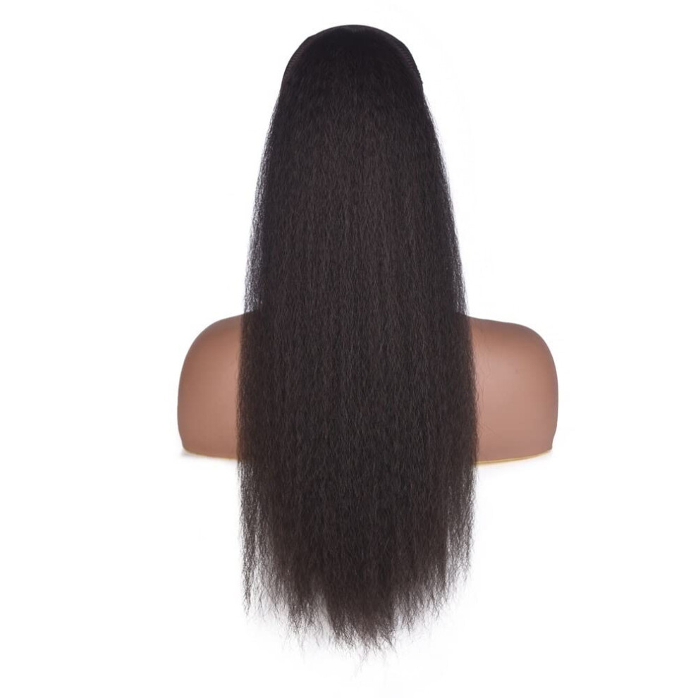 Unisex Hair Chignon Ponytail Synthetic Curl Hair Pieces, 22Inch Ponytail Extension, Color C, Messy Bun Wig