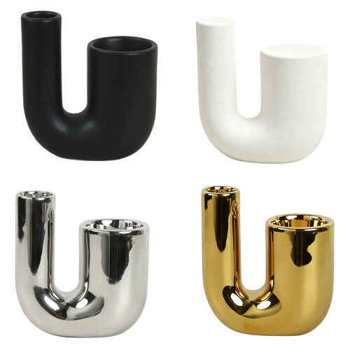 Decorative Candle Stands Taper Candle Holders Retro-White 1