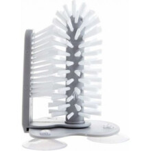 Family Essential Brush for Bar Kitchen Sink Tools, Removable Double-Sided Bristle Brush with Suction Base Perfect for Cleaning Wine Glasses Water Bott