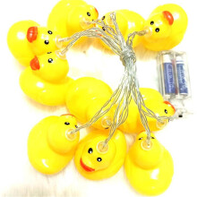 LED String Lights with Cute Animal Duck Shape, Battery Operated Fairy Lights for Indoor Outdoor Decoration, Energy Saving Eco Friendly Design, Low