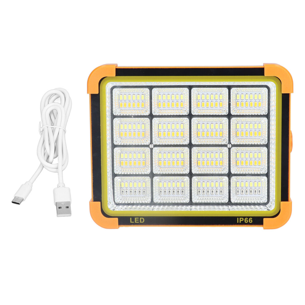 Portable Led Work Light With Stepless Brightness Adjustable And Dual Charging Methods, Solar Usb Rechargeable Emergency Floodlight With Magnetic 9009791734775