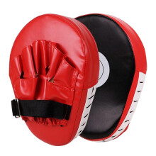 Boxing Pads Mitts Thickened Curved PU Leather ShockAbsorbing For Adults And Kids Martial Arts Strike Pad Red