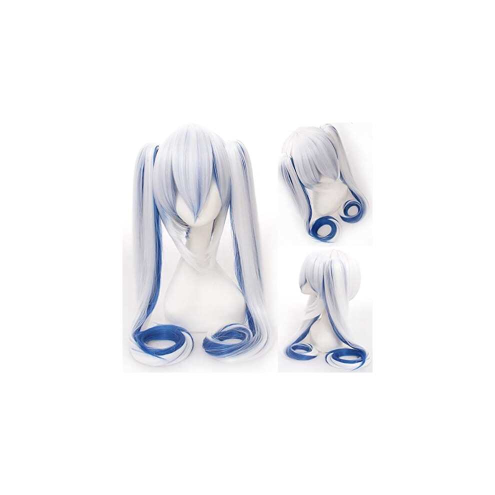 Unisex Blue,Pink,Green Wig For Hatsune Miku Cosplay Ponytail Wig Multicolor Blue Green Pink Silver Cap Cy12013
