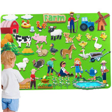Felt Story Board Farm Themes 41 x 29.5 Inch Felt Board for Toddlers