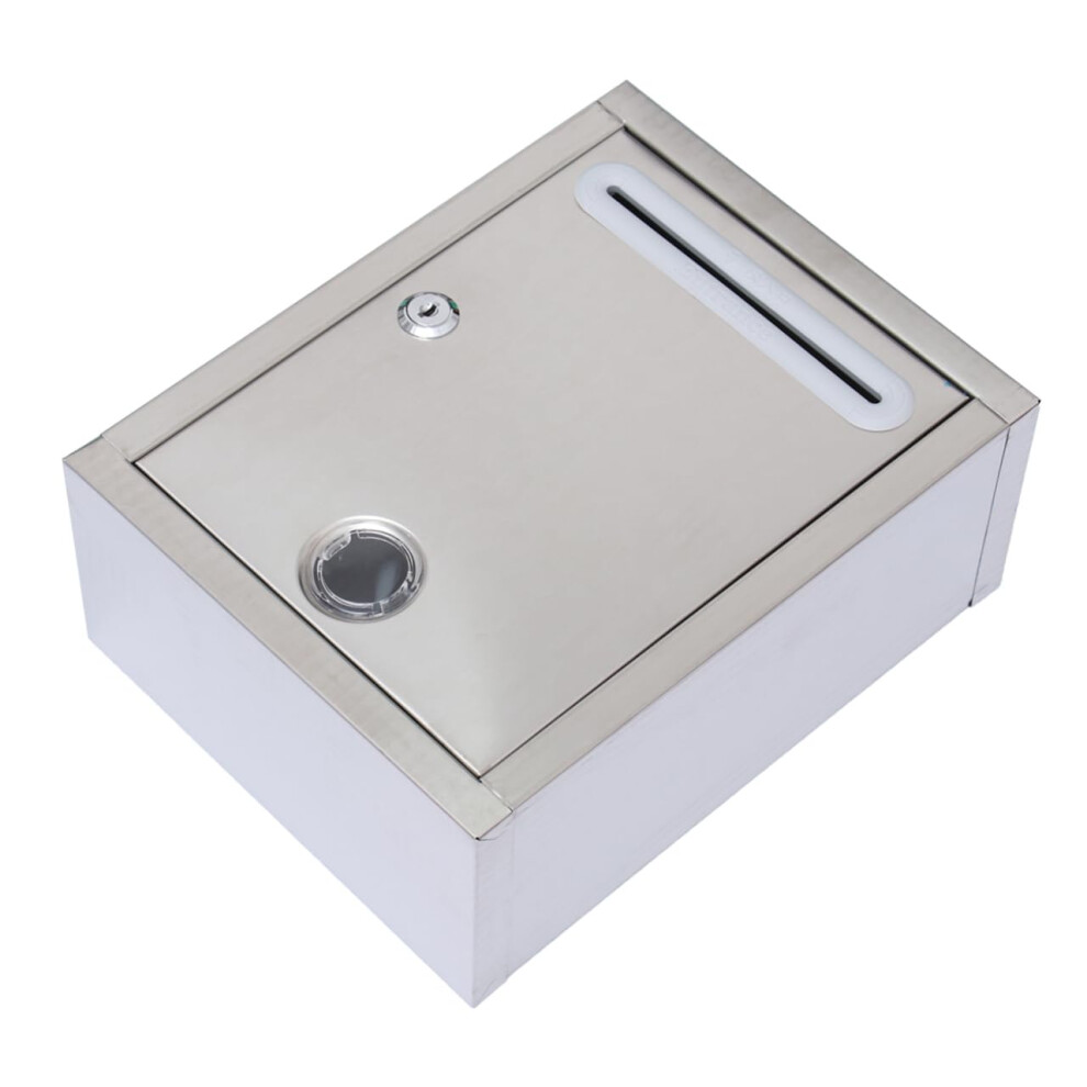 Freestanding Letterbox Letter Box Chrome Narrow Letter Box With Parcel Compartment Letterbox Locks Wall Letter Box With Slot Post Box 9412369145536