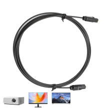 Optical Audio Cable 1.5m Digital TOSLINK Cable for Soundbar to TV, Metal Connectors, Home Theater