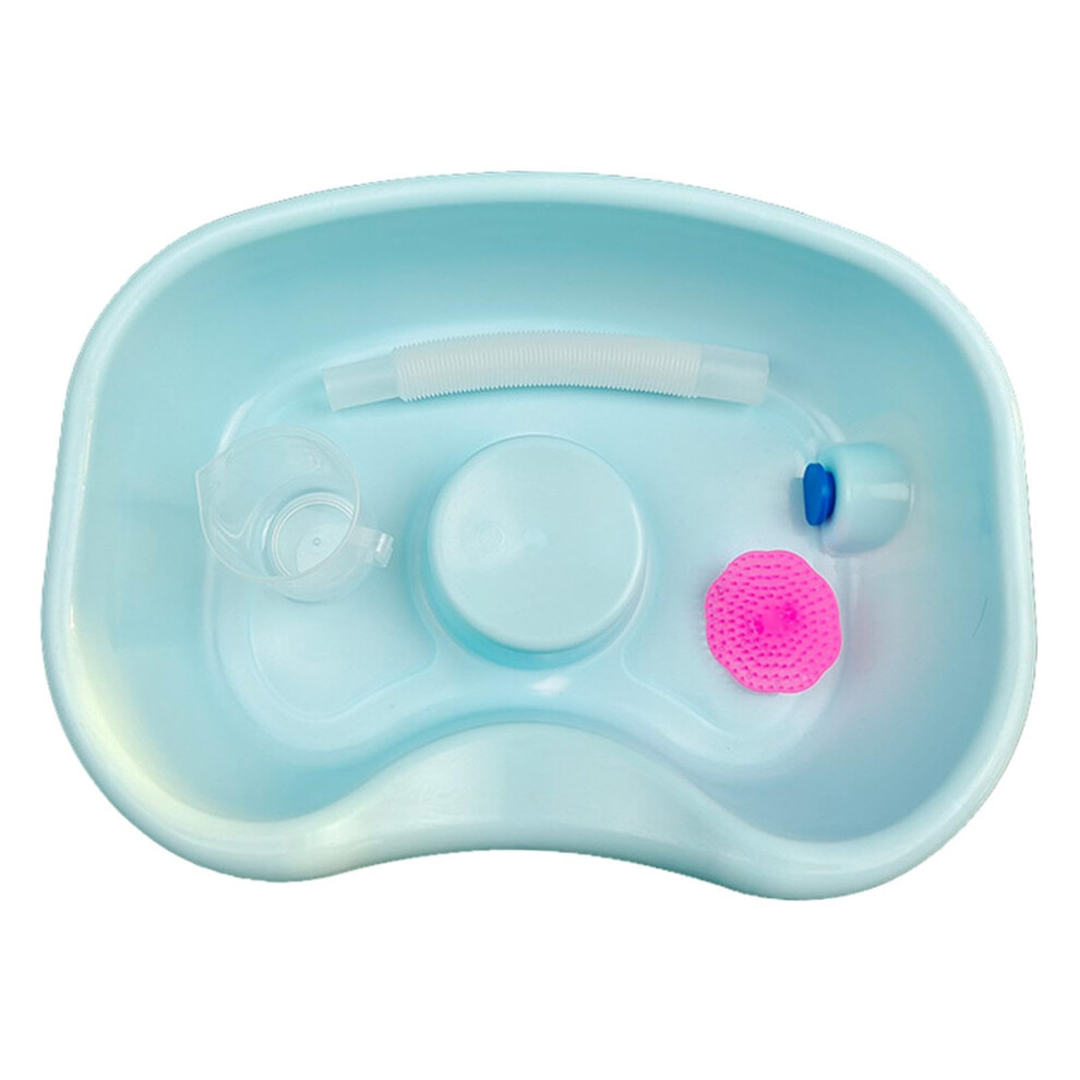 Green Bedside Shampoo Basin, Hair Wash Tray, Hair Wash Tub, Shampoo Bowl, Hair Wash Basin For Bedridden Seniors,