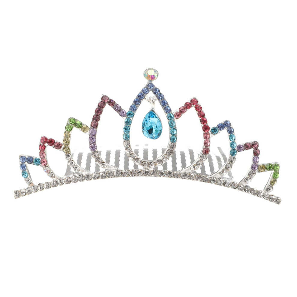 Alloy Crown Comb with Rhinestone Design Bridal Crown Comb for Wedding Hair Accessories for Women assorted colours