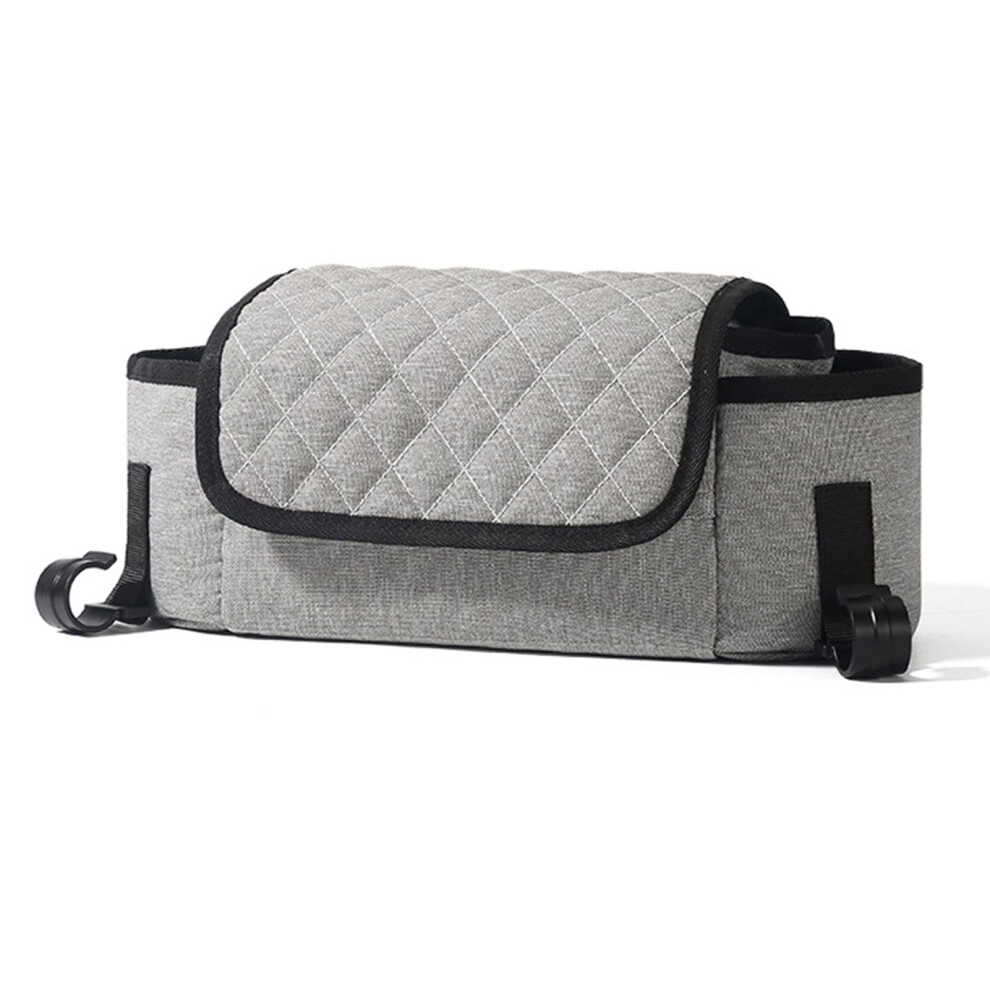 Portable Stroller Nappy Organiser with Pockets, Phone Bag, Pushchair Accessories
