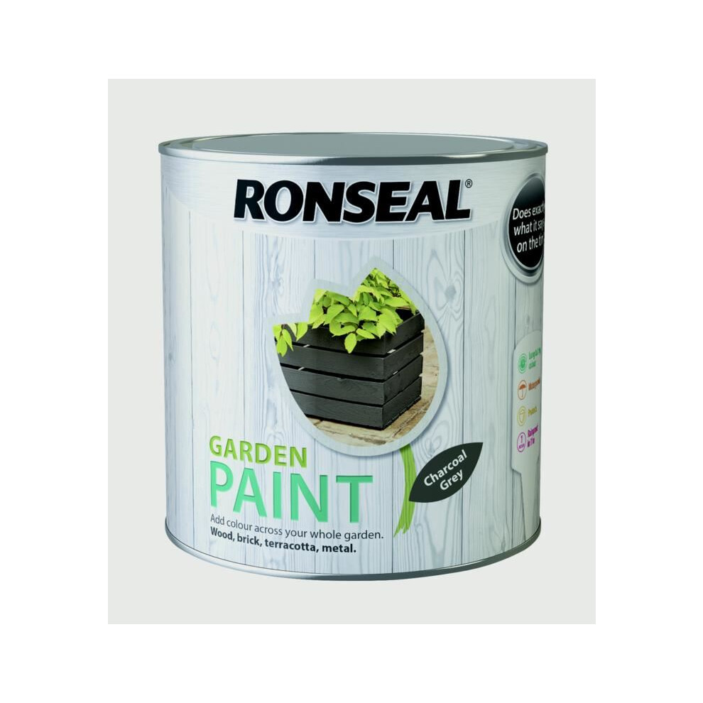 Ronseal 38509 Garden Paint Charcoal Grey 2.5 Litre