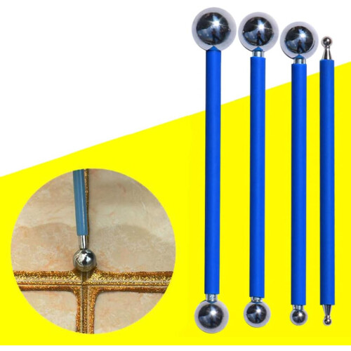 Practical sealing tool for concrete, double steel, pressed, tile joints, joint sealing tool,  rod Ref: 6390 1