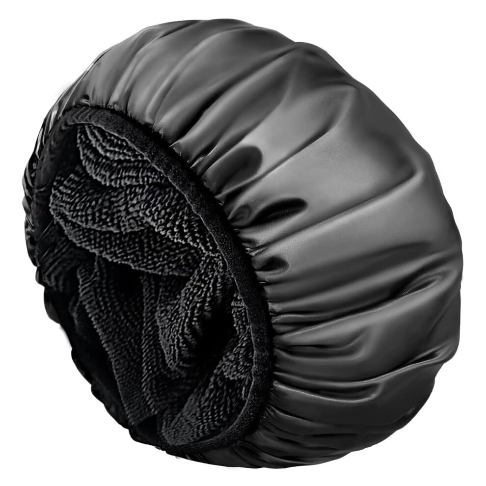 Waterproof Shower Cap for Women, Extra Large for Long Hair, Reusable, DoubleLayer Silky Satin Cap, Hair Protection