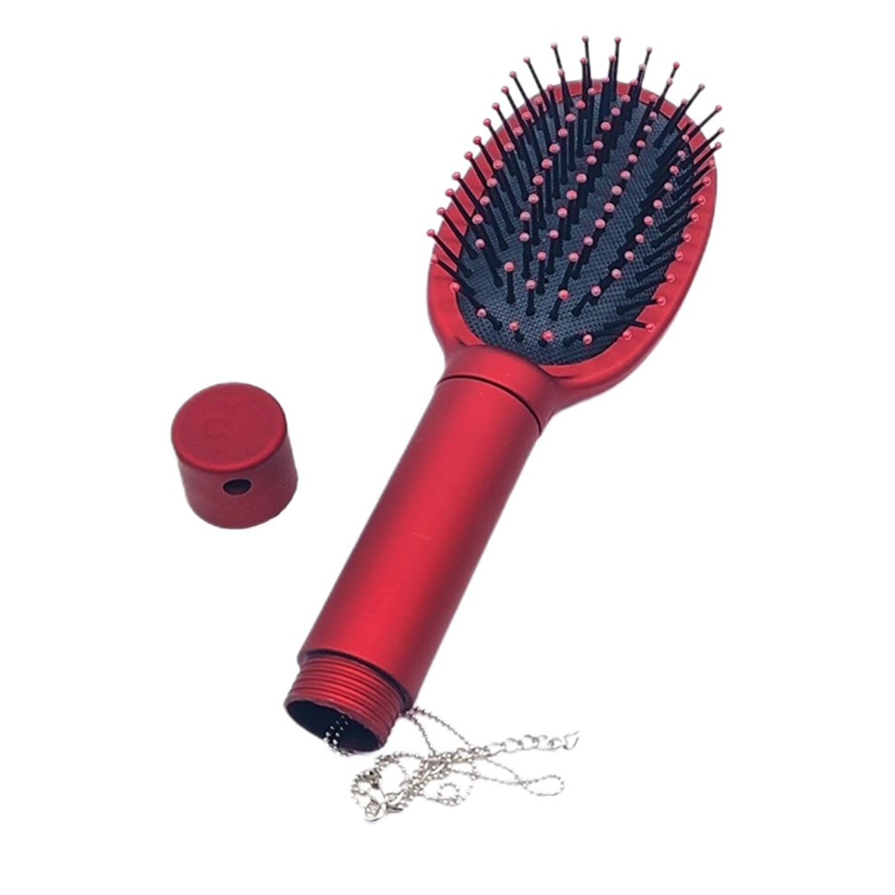 Red Diversion Hair Brush For Hiding Money And Valuables,