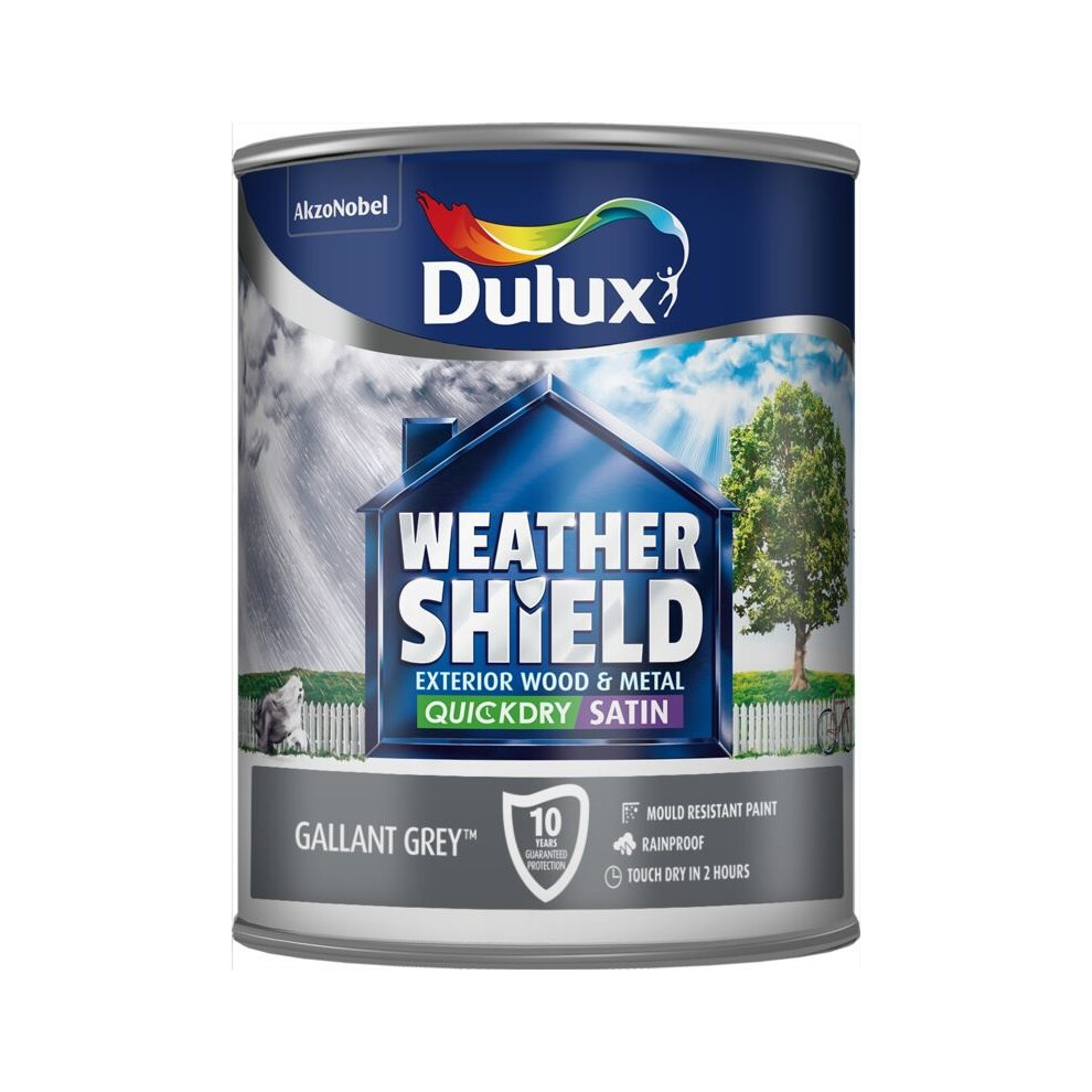 Dulux Weathershield Exterior Satin Gallant 750Ml Grey