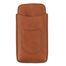 A Modern Essential, Artificial Leather Cigar Case, Features Cutter Pocket, For The Discerning Traveler