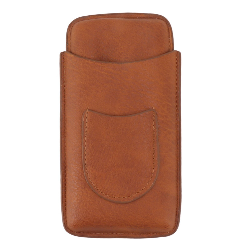 Elegance On-The-Go, Leather Cigar Case With Pocket For Cutter, Portable Travel Cigar Accessory