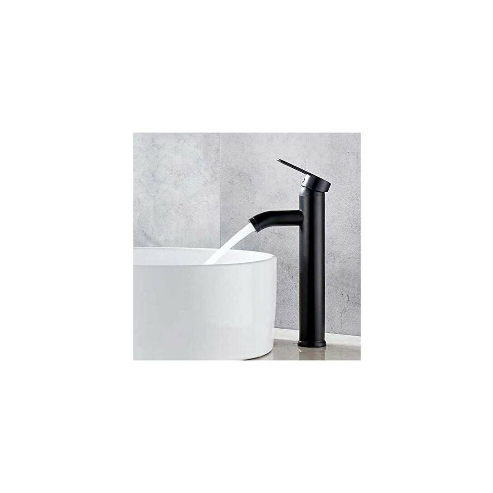 Solid Brass Bathroom Vessel Sink Faucet, Matte Black Finish Nano Electronic Plating Ensures Durability And Fade Resistance For Your Bathroom 9148971037074