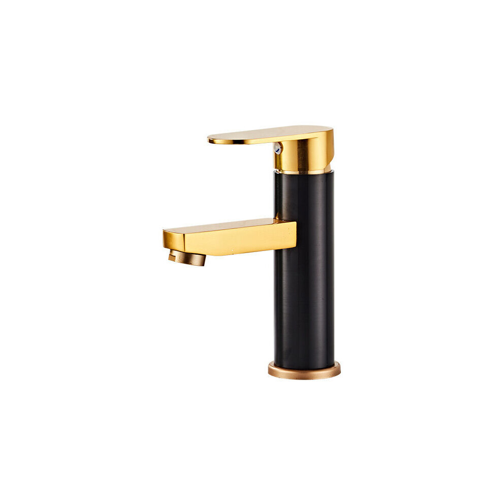 Luxury Bathroom Faucet, Brushed Gold Spout Bathroom Tap, Solid Space Aluminum Single Handle With Water-Saving Aerators & Ada Compliant Design, Enhance 9148971525557
