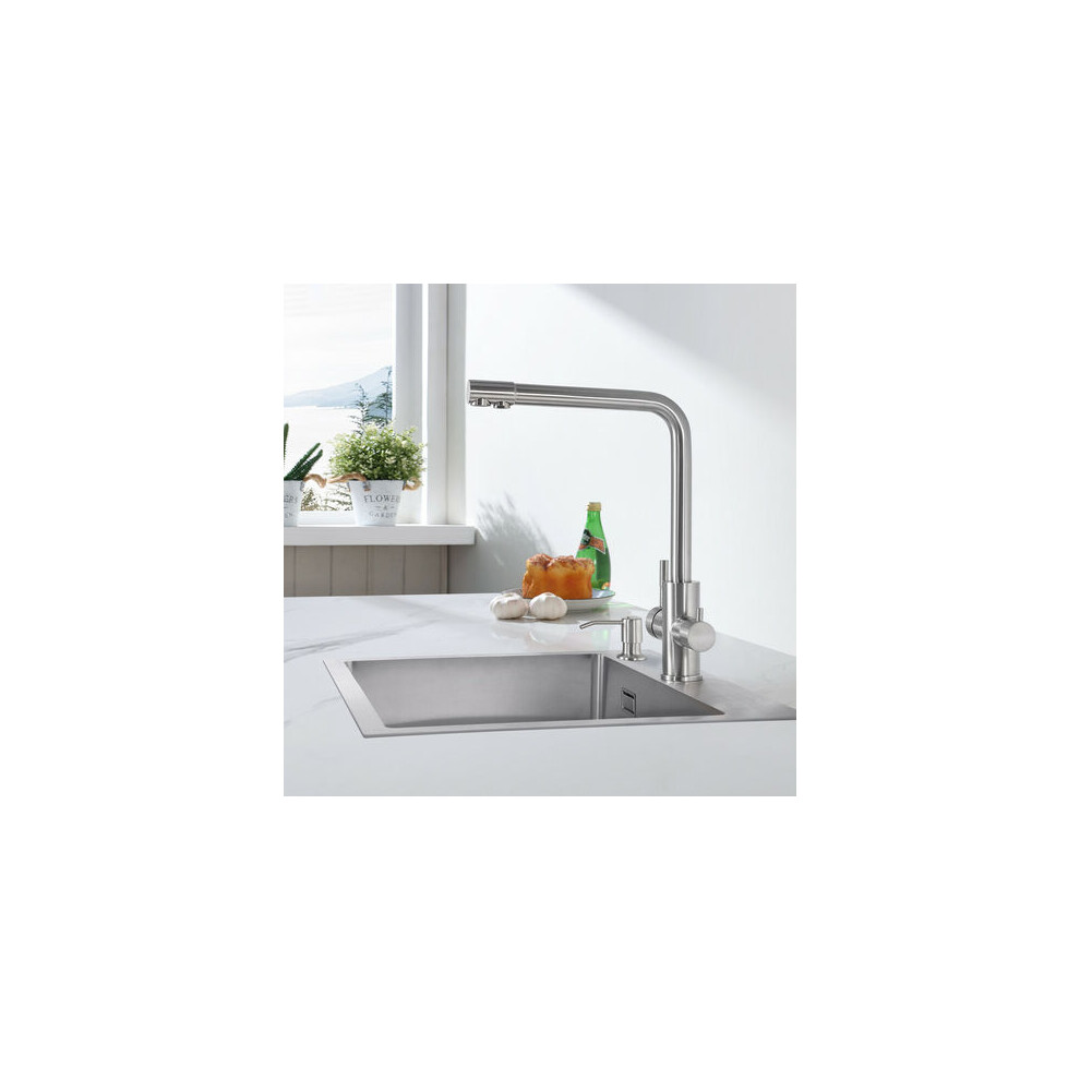 Efficient Kitchen Companion, Stainless Steel Construction Offers Unmatched Durability, Pull Out Sprayer Enhances Versatility In Your Cooking Space 9148971525496