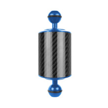 Carbon Fiber Arm Float Buoyancy Water Arm Dual Ball SLR Camera Diving Light Holder D60mm 5' blue