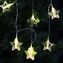 Twinkle Star Enchantment: Color Changing Star String Lights, Battery Operated Star Lights For Indoor Outdoor Decoration, Warm White, Versatile Use,
