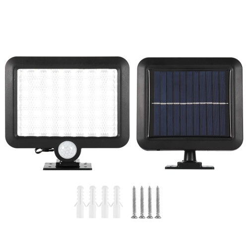 Outdoor Security Lighting, Solar-Powered PIR Motion Sensor Light With Adjustable Solar Panel For Enhanced Energy Efficiency And Flexibility, Super 1