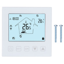 Termostat WiFi ze sterowaniem głosowym, regulowanym podświetleniem, wyświetlaczem dotykowym LCD, regulatorem temperatury do elektrycznego