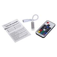 Kontroler LED zmieniający kolor RGB z bezprzewodową technologią RF, magnetyczny system zdalnego sterowania do ściemnialnych taśm LED, 20