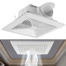 Ceiling Ventilation Fan SpaceSaving Design For Powerful Airflow And Easy Installation 28x28 Cm Square