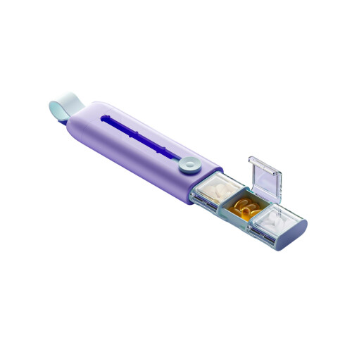 Étui à médicaments extractible pratique, conteneur-lavandeviolet
