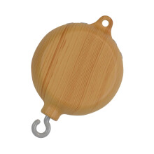 Electric Crib Music Box Wood Grain Pendant Battery Operated Musical Bell Soother Newborn Sleep Calming Nursery Accessory