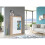 Display Cabinet 140cm Arcadia - Oak & White Gloss Doors and LED Lights 2
