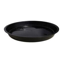 Plant Pot Saucers - Black Flower Drip Trays for Indoor Outdoor Garden Plants and Pet Feeders, Size I