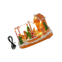 Musical Christmas Village Houses Christmas Collectible-B