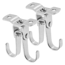 2 x ceiling hooks, adjustable wall mount for plants, decoration, durable metal hooks for indoor and outdoor use, easy to assemble, spacesaving.