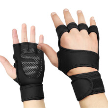 Comfortable Lifting Gloves Hand Grips With Adjustable Wrist Wraps For Man Women Liftup Weightlifting Pull Up Deadlifting Black XL Ref: 4557